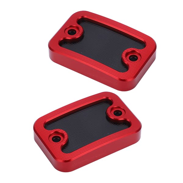 2pcs Front Brake Fluid Reservoir Cap Left Right Billet Aluminum Replacement for NMAX155 NMAX125 2015-2020 Red