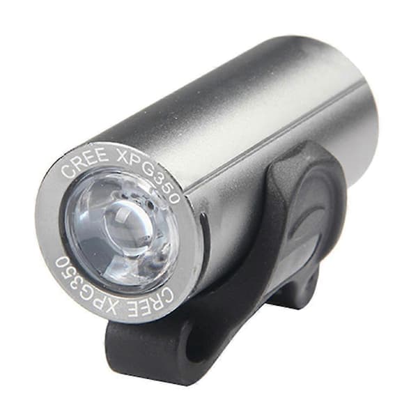350 Lumen Bicycle Headlight Waterproof MTB Bike Light LED Bicycle Front Lamp Silver Silver