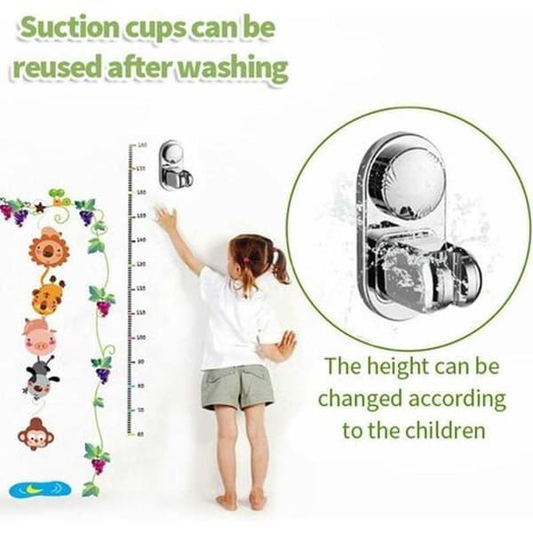 Suction Cup Shower Holder, Strong Suction, 5-Position Adjustable Angle, Wall-Mounted Handheld Shower Holder