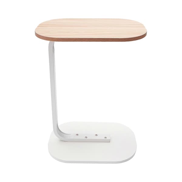 C-format Sidebord Frittstående Sofabord Log Hvit Log White