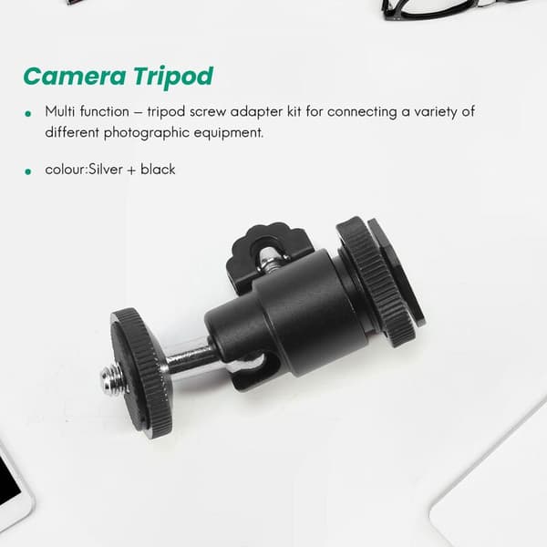 Camera Screw, 21 pcs 1/4-3/8 inch Conversion Screws 1/4 inch Hot Shoe Adapter Camera Ball Head Set Camera/Tripod/Monopod