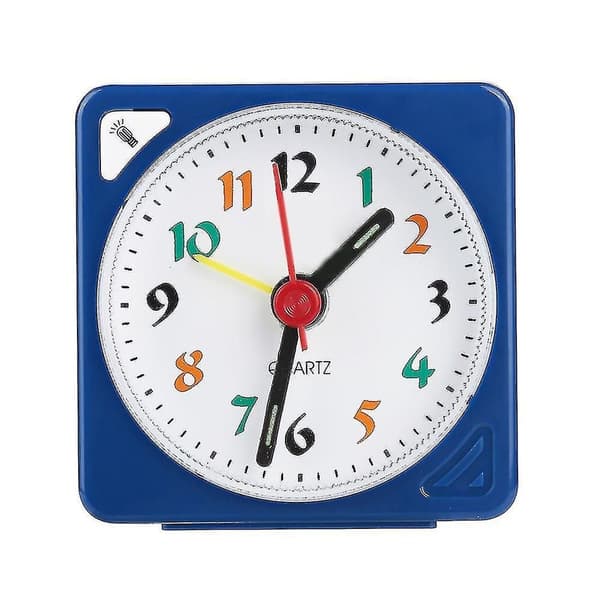 Mini Travel Alarm Clock: Quartz LED Light, Snooze Function, Battery Powered