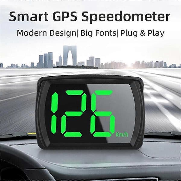 Universal Digital GPS Speedometer Reminder Meter HD LCD Display Plug and Play Large Font for All Vehicles