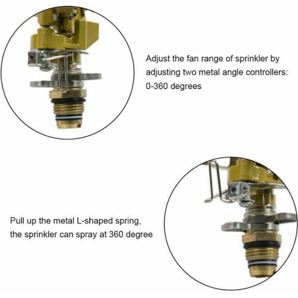 360 Degree Rotating Garden Alloy Irrigation Sprinkler with 4 Points