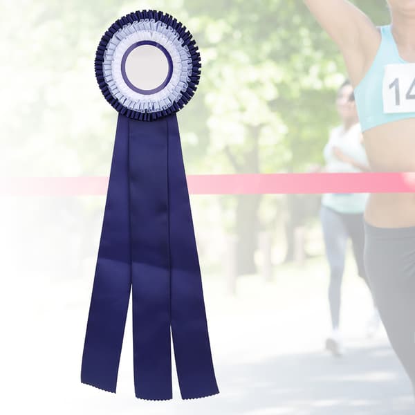 Second Place Rosette Ribbon Badge Exquisite Small Winner Medal Prize Trophy