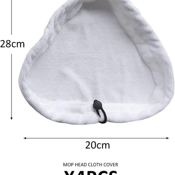 4-pak erstatningsklude til dampmoppe Shark H2O X5 S302 S001, vaskbare mikrofiberklude