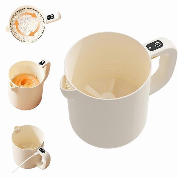 Husholdningsfilter Multifunksjonell Elektrisk Eggvisp Håndholdt Mikser & Sil Beige Beige