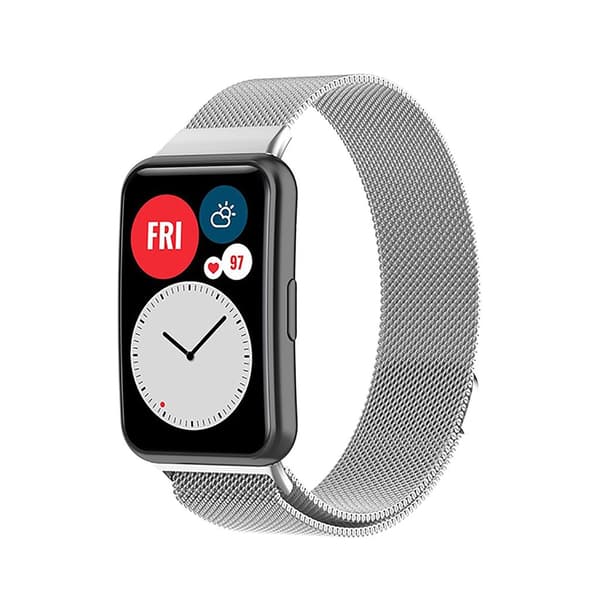 Hopeinen rannekoru Huawei Watch Fit -kellotarvikkeelle