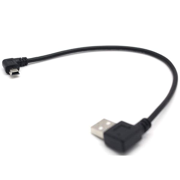 USB B-typ Mini 5-stifts Hane Rät Vinkel 90 Grader till USB 2.0 Hane Kabel 30cm