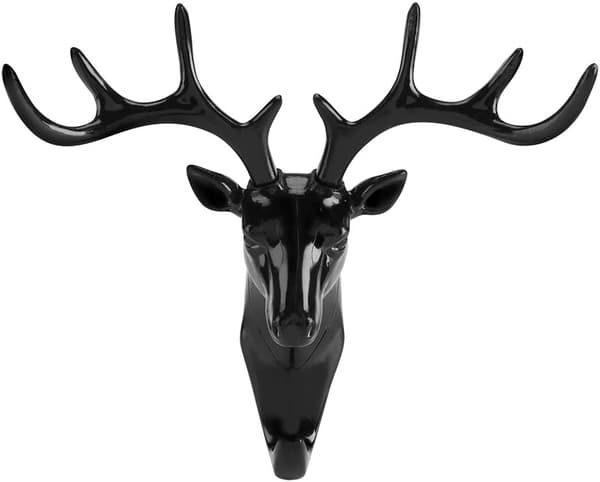 Black, Clothes Hook Animal Hook Clothes Rack Key Holder Wall Shelf