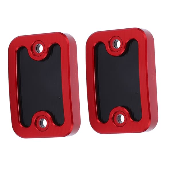 2pcs Front Brake Fluid Reservoir Cap Left Right Billet Aluminum Replacement for NMAX155 NMAX125 2015-2020 Red