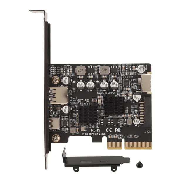 PCIe Type C-kort 10 Gbps Høyhastighets Gullbelagt Pin Front Type E PCIE USB3.2 Utvidelseskort for Stasjonær Datamaskin