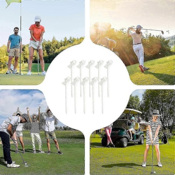 Flight Path Golf Tees 3,25 tommer 10-pak, friktionsreducerende boldholder til udendørs sport