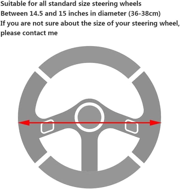 Elastic Stretch Steering Wheel Cover, Universal Interior Accessory, Breathable Microfiber Ice Silk Steering Wheel Cover, Non-Slip, Odorless (Grey) grey