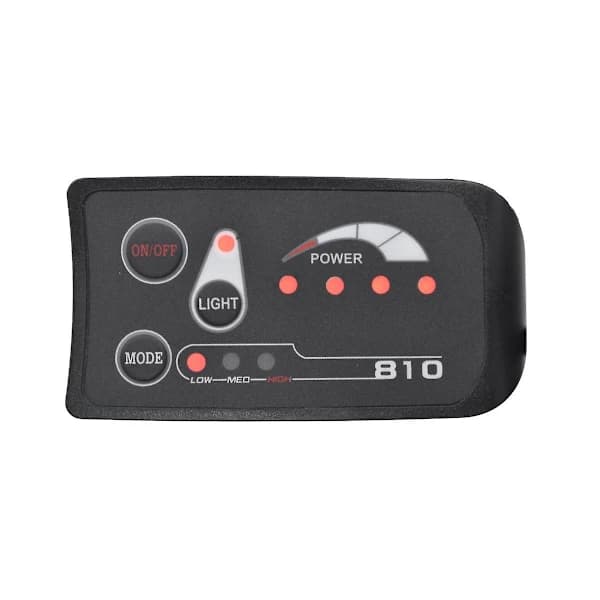 5-polet S810 E-cykelmåler LED-display IP65 36V UART til elcykel elcykelmåler (36V)