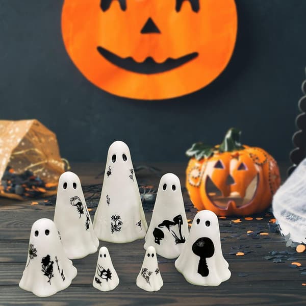 Halloween Spøgelsespynt Hylde Pejs Dekoration Holdbart Harpiks Gavesæt
