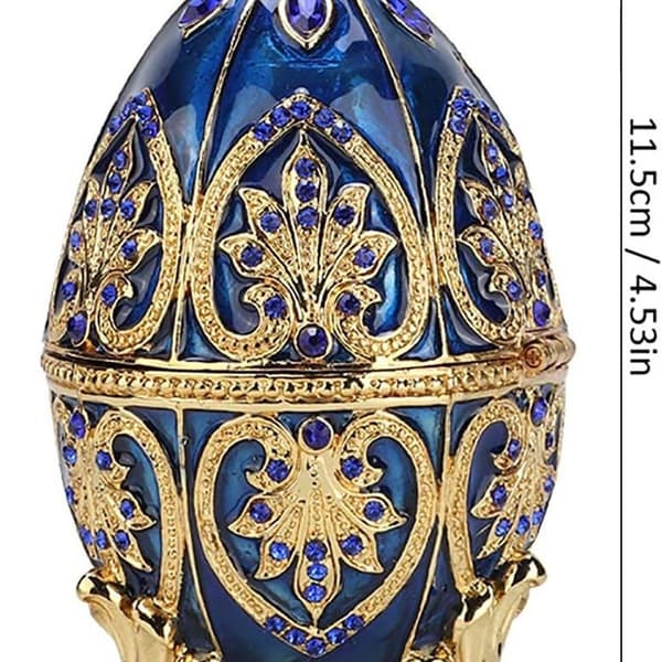 Bedroom Decorations, Creative Ornaments Retro Egg-shaped Jewelry Storage