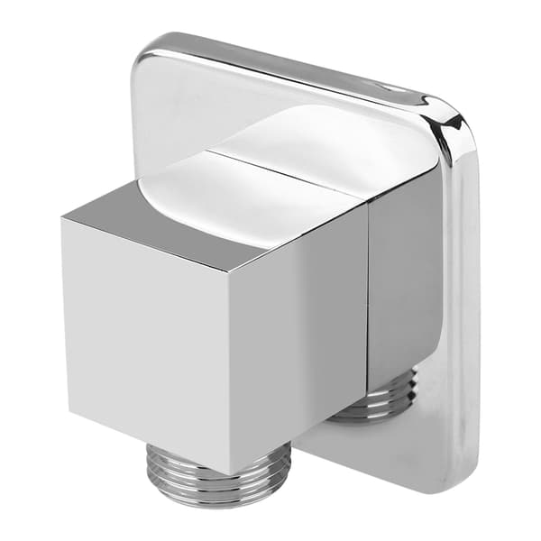 Solid Brass Chrome Finish Square Hand Shower Outlet Angle Valve Concealed Wall Mounted