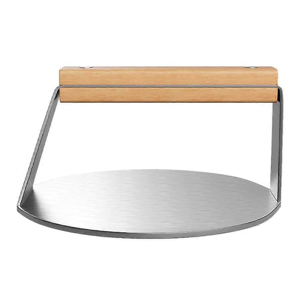 Stainless Steel Burger Press with Handle, Burger Smash Tool, Metal Burger Smasher, Kitchen Gadget