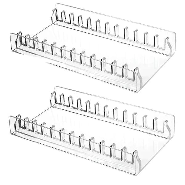 CD Holder 2-pack, Clear Acrylic CD Organizers, CD Display Stand for Media Shelf Storage and Or[co]