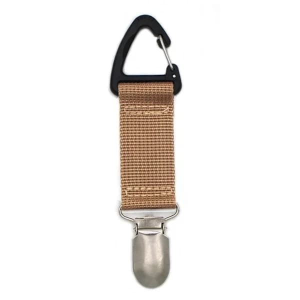 2 kpl hattuklipsi kangasklipsit KHAKI Khaki