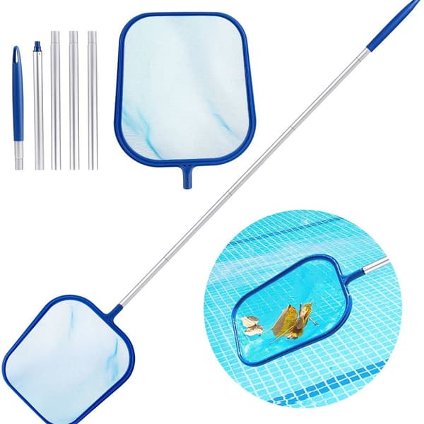 Pool net, pool cleaning set with fine mesh net and 120 cm aluminum KLB