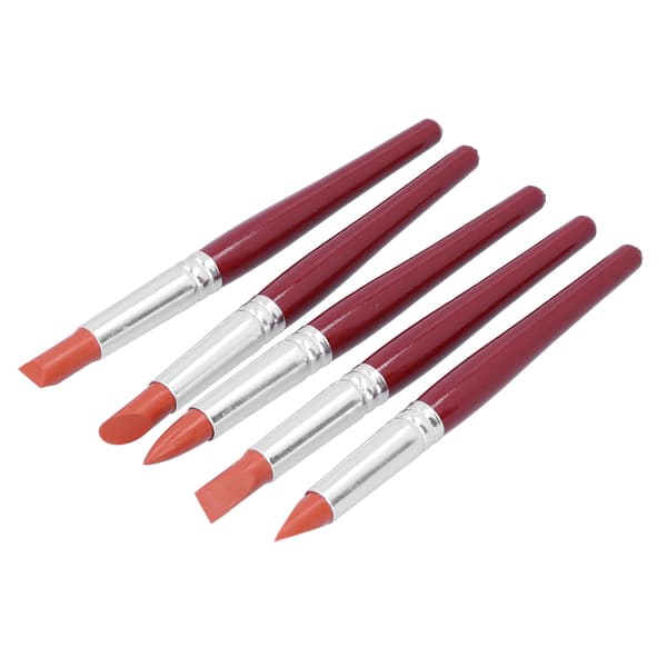 Silicone Clay Sculpting Tools Portable Ceramic Clay Color Shapers Modeling Tool Kit Red