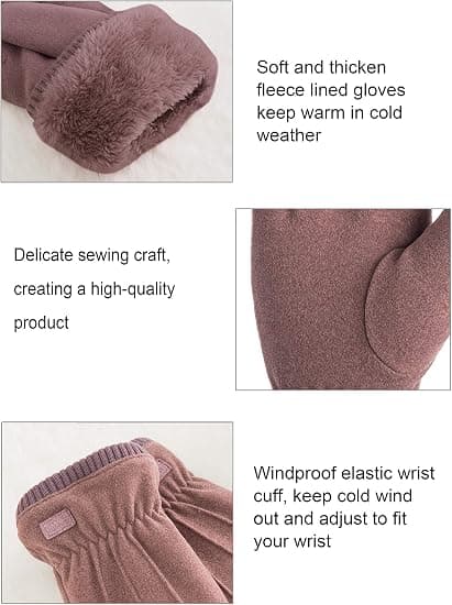 Winter Warm Touchscreen Gloves for Women, Soft and Elastic