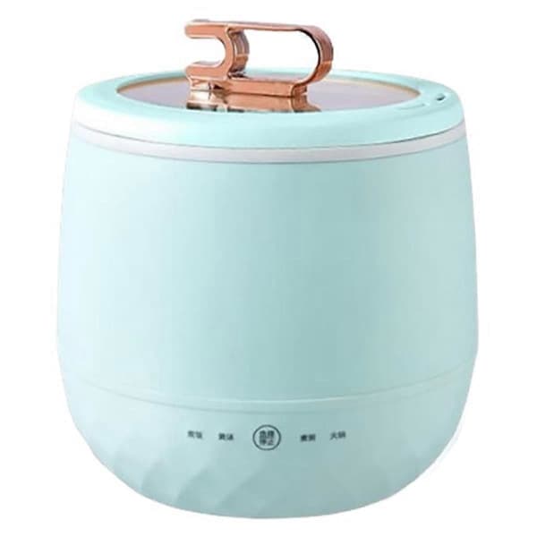Smart Mini Riskoker, Multifunksjonell Koker, Mini Hot Pot Riskoker, Bærbar Mini Riskoker, Lysegrønn
