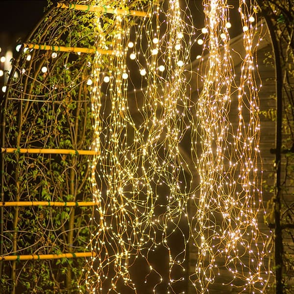 2M 200LED Fe-lys Fleksibel Kobbertråd til Jul KLB