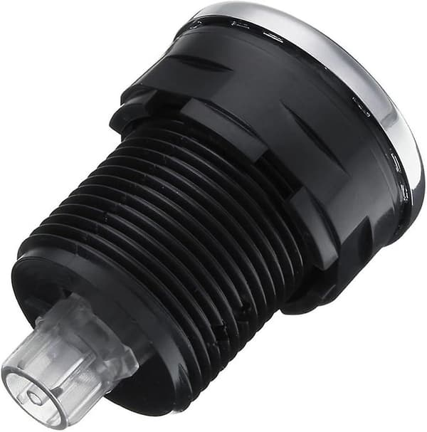 Pneumatisk trykknap til badekar, spa, afløb, sort, 34mm, SEMAket, Sort-yux
