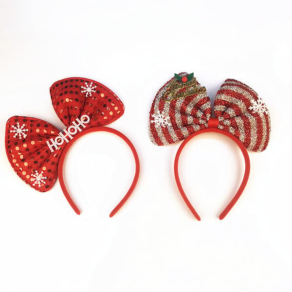 2PCS Julpartiklar, bokstäver glitter båge huvudcirklar, wo