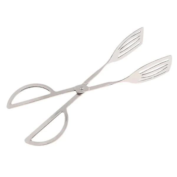 Grilltang i rustfritt stål med bredt sklisikkert grep for matlaging, grilling, salat og bufféservering, sølv 25 cm
