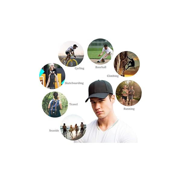 Svart - Baseballkeps Klassisk 6-panel sportkeps justerbar för män