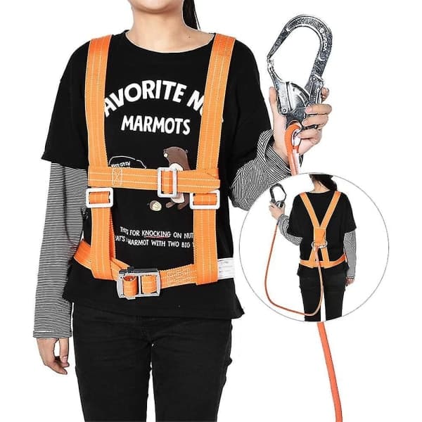 Safety Harness Kit, Fall Protection Safety Harness High Altitude Work Fall Protection Harness (3m Large Buckle)_yux