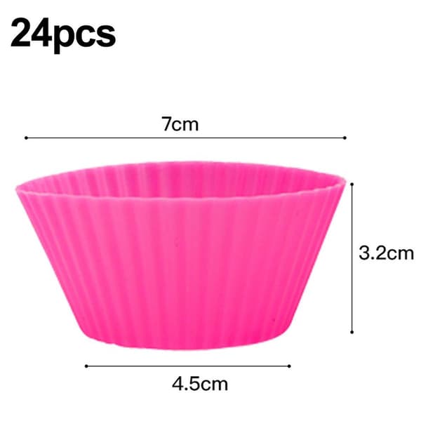 Silikon Mini Cupcake-holder Mini Cupcake-former Bakverk Rose Rød KLB