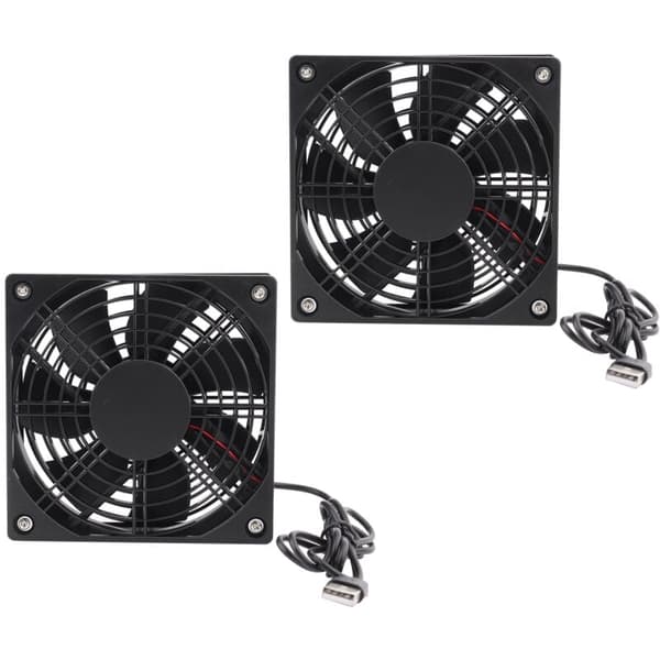 2 Ultra Stille USB Computer Ventilatorer, 5V 18dBA Lav Støj Køleventilator til PC, Router, Modem, TV Boks