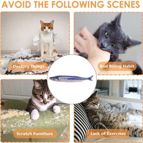 5-piece catnip toy simulates interactive fish shape, catnip style4 KLB