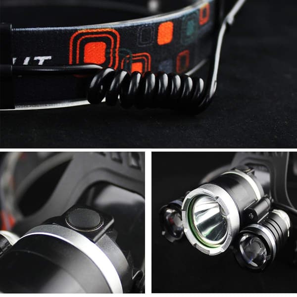 Pandelampe, stærkeste 6000 lumen LED-arbejdslampe 18650 USB KLB