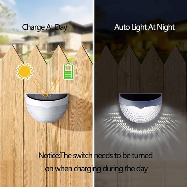 Utendørs veggsolcellelampe, utendørs veggsolcellelampe med doble moduser, vakkert lysmønster