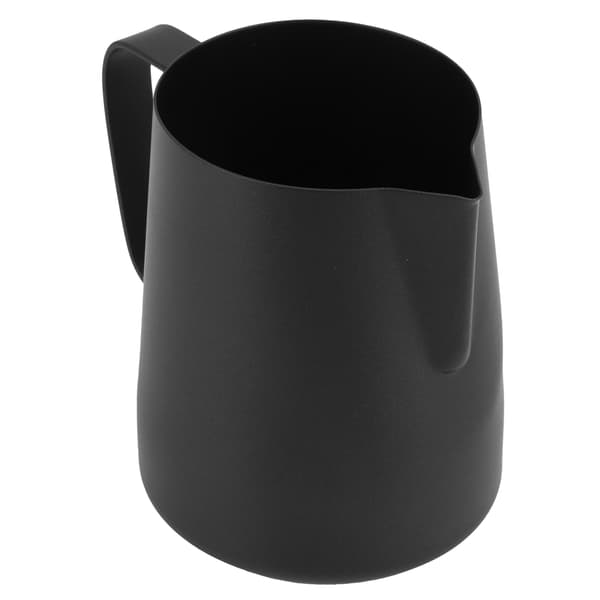 Mælkeskummer i japansk stil 304 rustfrit stål kaffekop til hjemmebar (600ML sort)