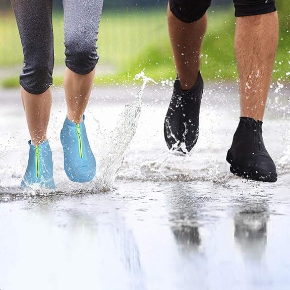 Reusable Foldable Non-slip Rain Shoe Covers with Zipper, Wate DXGHC