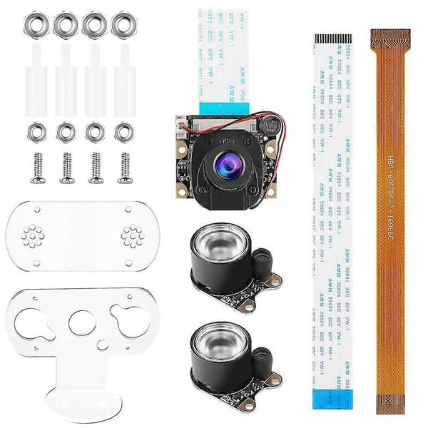 for 4B Camera with Holder and Cable IR Camera Module 5MP OV5647 Webcam Automatic Switching Between