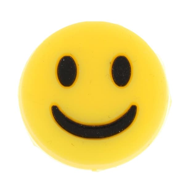 6 stykker tennisketcher vibrationsdæmper støddæmper dæmper gul smil