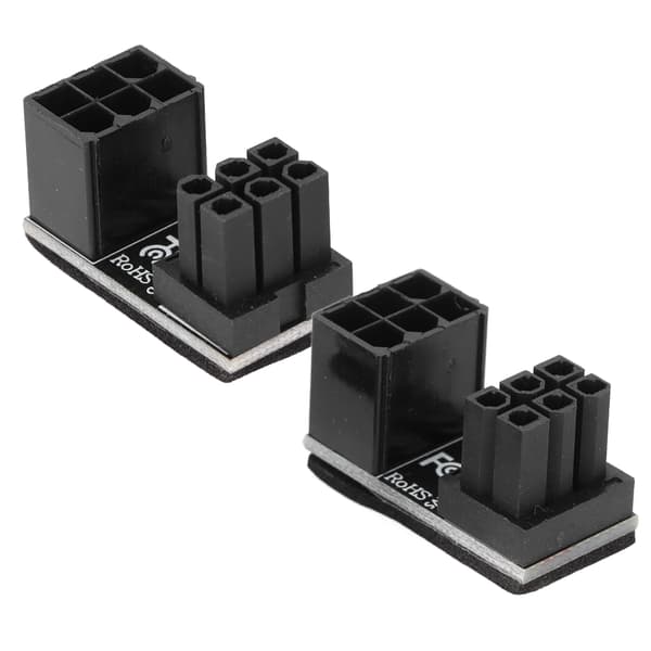 2 stk ATX 6-pinners adapter Slitasjeytelse Lite volum Lette stasjonære datamaskiner Grafikkortadapter Soppmodell