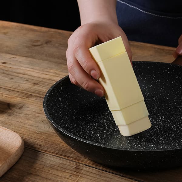 Smørspreder Dispenser Smørstift Holder Spreder Enkelt Smørbeholder til hjemmet Gul Yellow