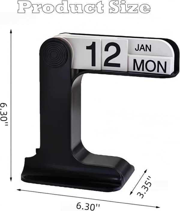 Bordkalender Gjenbrukbar Evig Stående Vendbar Datovisning Hvit Kontor Hjem [Ho]