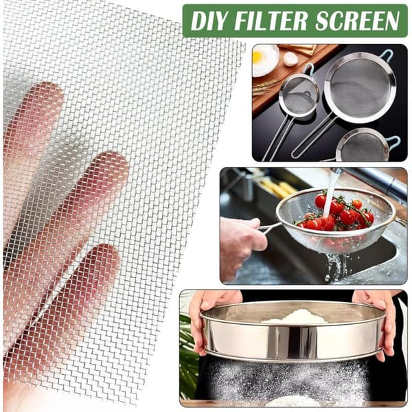 Rustfrit Stålnet 60x200cm 304 Anti Gnaver Insektnet 20 Mesh til Have Voliere Spisekammer