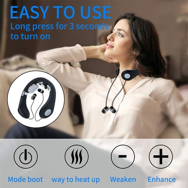 Multifunktionelt instrument til skulder- og nakkemassage, sort