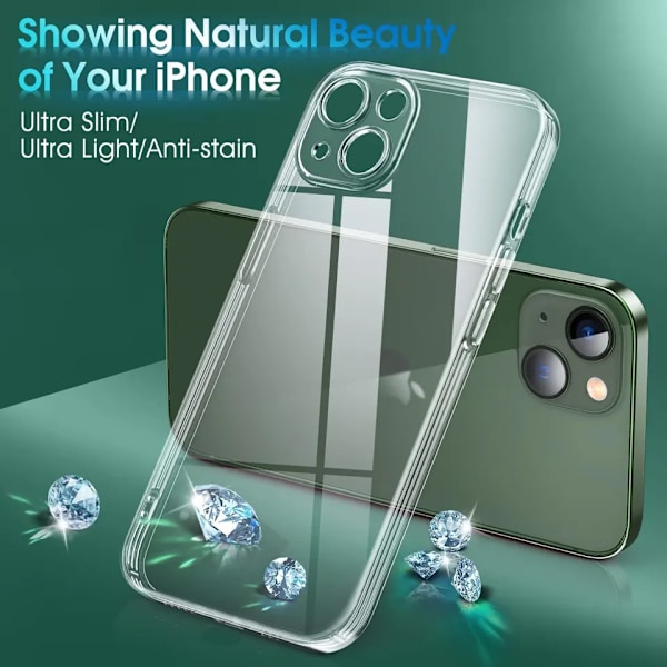 iPhone 13 Transparent TPU Case - Extra Camera Protection iPhone 13 iPhone 13 iPhone 13
